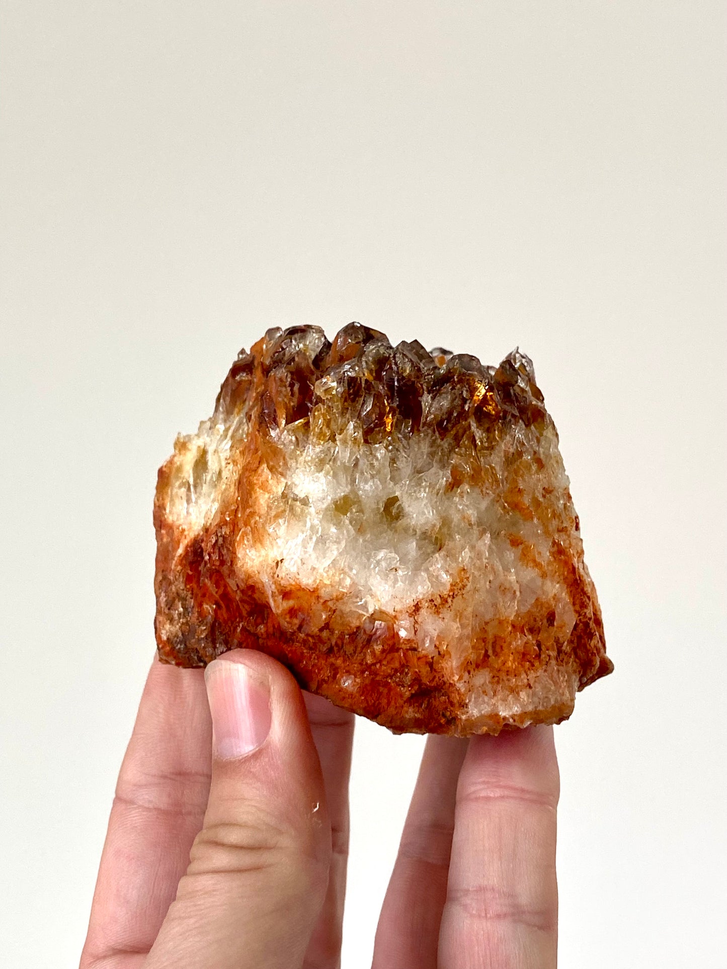 Hitte behandelde Amethist cluster (461 gram) - Uruguay