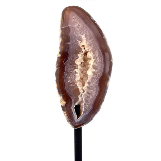 Decorative Agate Geode on stand, mineral - Brazil - FossilsAndMore