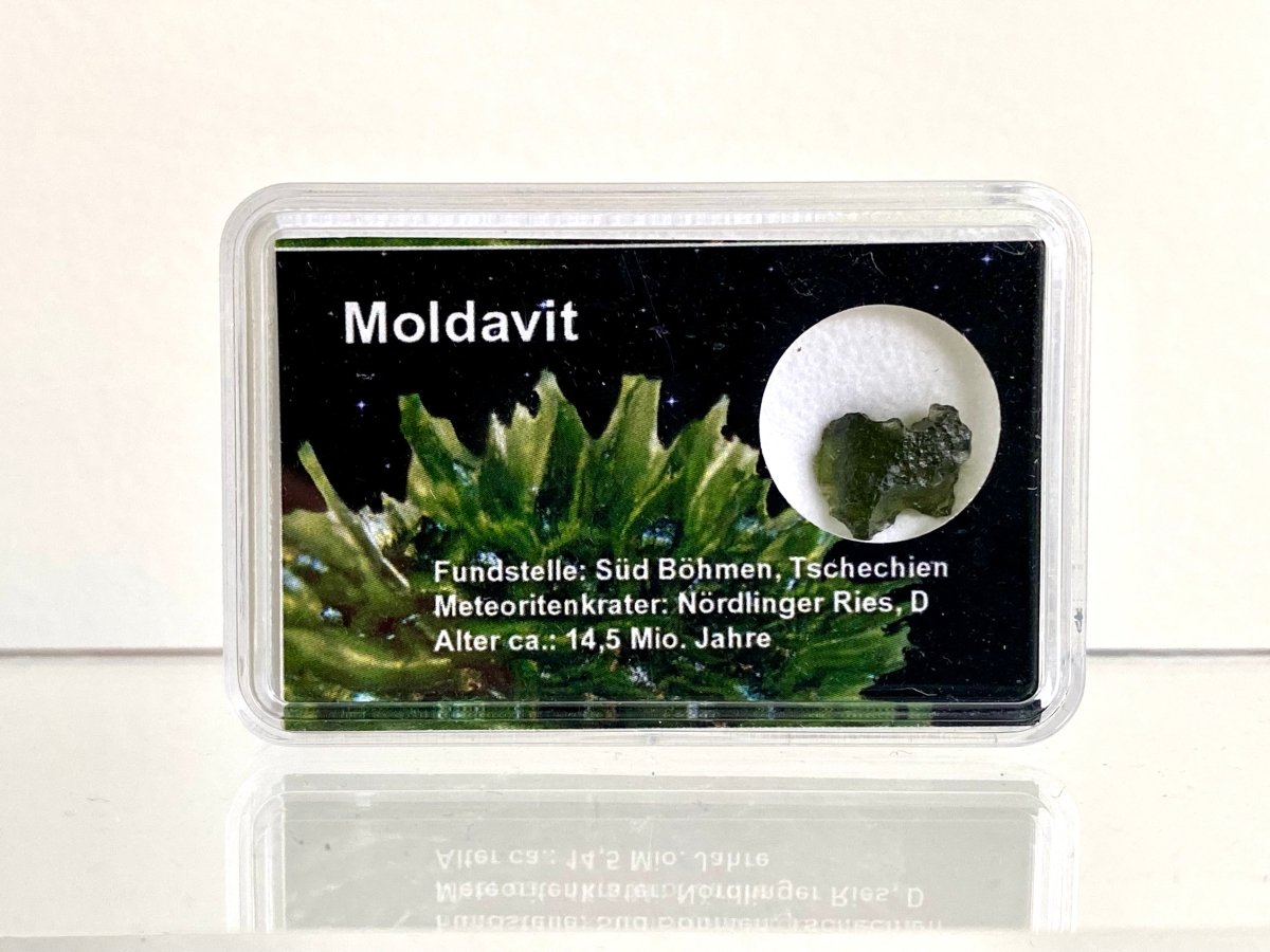 0.39" Moldavite (tektite) formed by a meteorite impact - FossilsAndMore