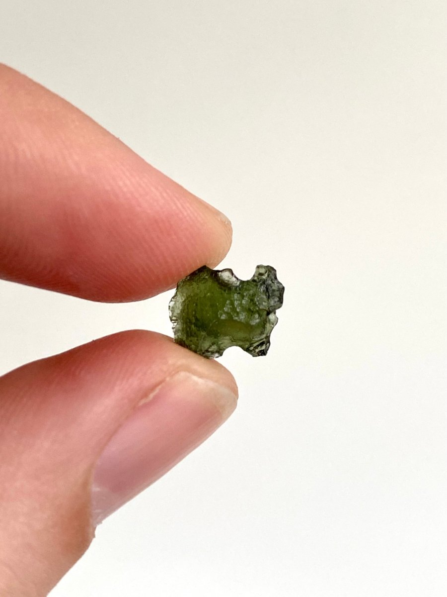0.39" Moldavite (tektite) formed by a meteorite impact - FossilsAndMore