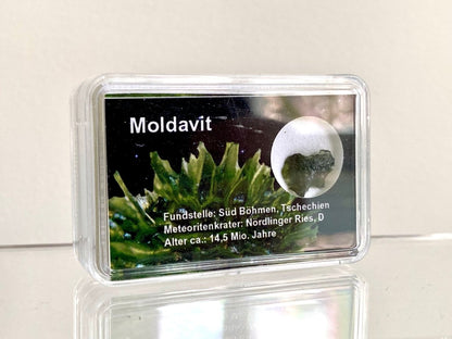 0.39" Moldavite (tektite) formed by a meteorite impact - FossilsAndMore