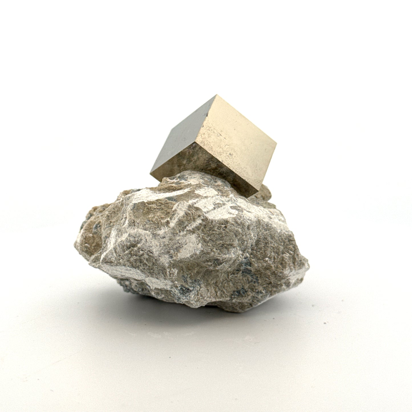 Pyrite on Matrix from Navajún a Natural Cubic Crystal (03)