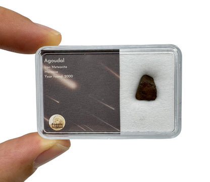 Klein Agoudal ijzermeteorietfragment uit Marokko in Gift Box