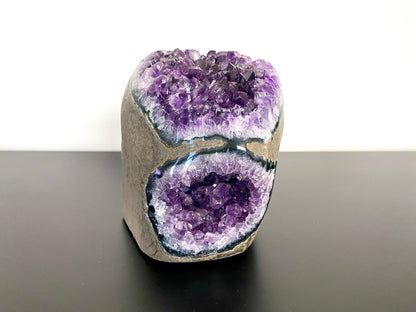 1703 Grams Cut - base Amethyst cluster from Uruguay, mineral cluster - FossilsAndMore