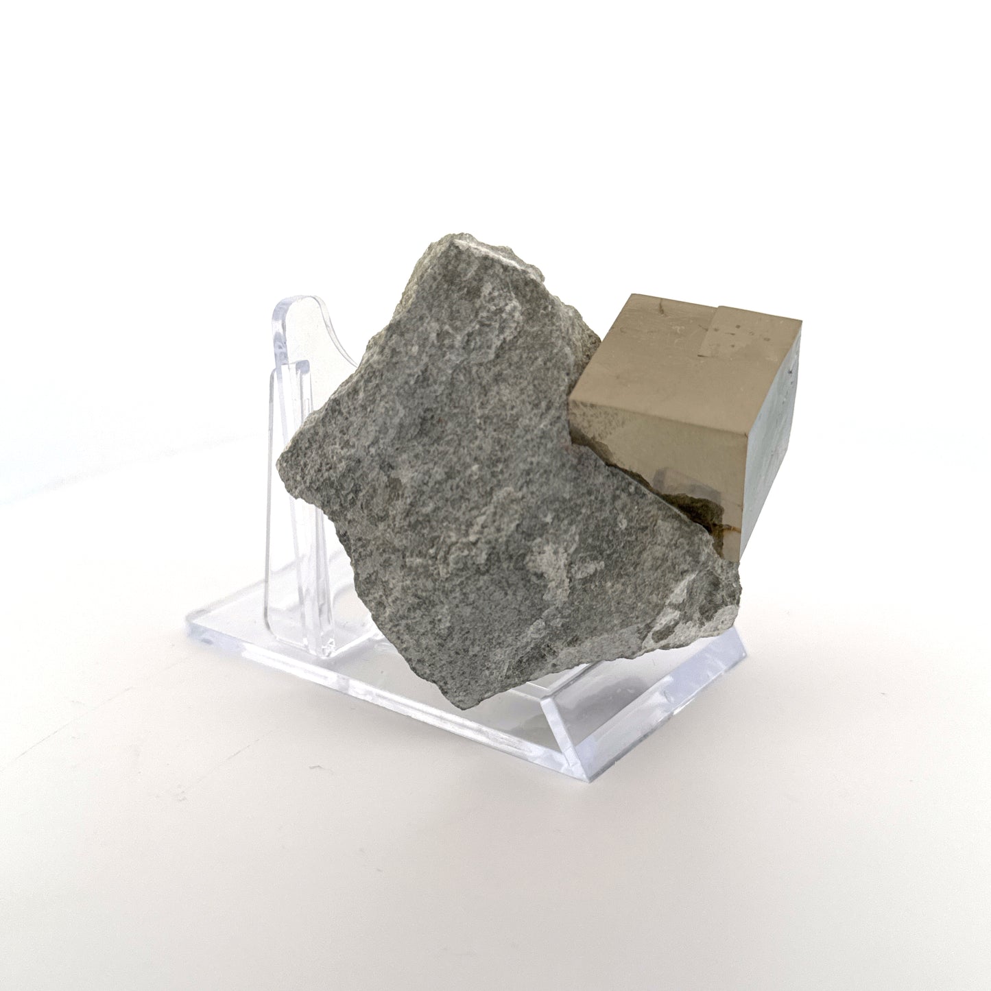 Pyrite on Matrix from Navajún a Natural Cubic Crystal (05)