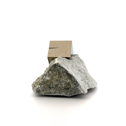 Pyrite on Matrix from Navajún a Natural Cubic Crystal (05)