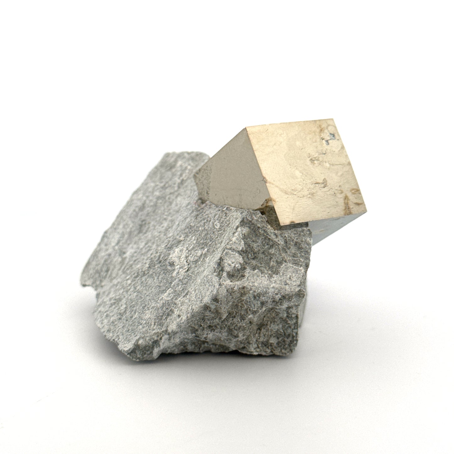 Pyrite on Matrix from Navajún a Natural Cubic Crystal (05)