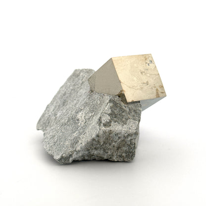 Pyrite on Matrix from Navajún a Natural Cubic Crystal (05)