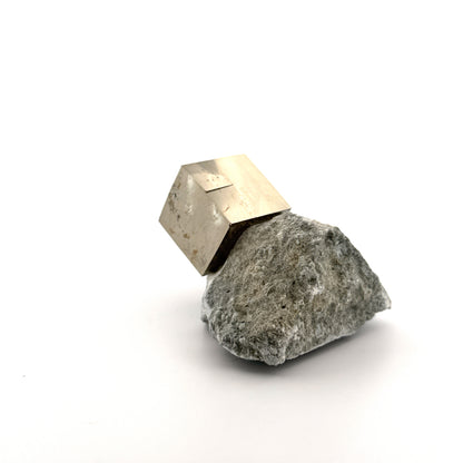 Pyrite on Matrix from Navajún a Natural Cubic Crystal (05)