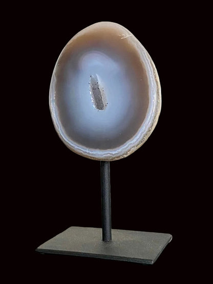 5.90" Agate Geode end on stand, mineral - FossilsAndMore