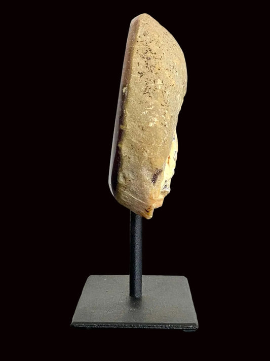 5.90" Agate Geode end on stand, mineral - FossilsAndMore
