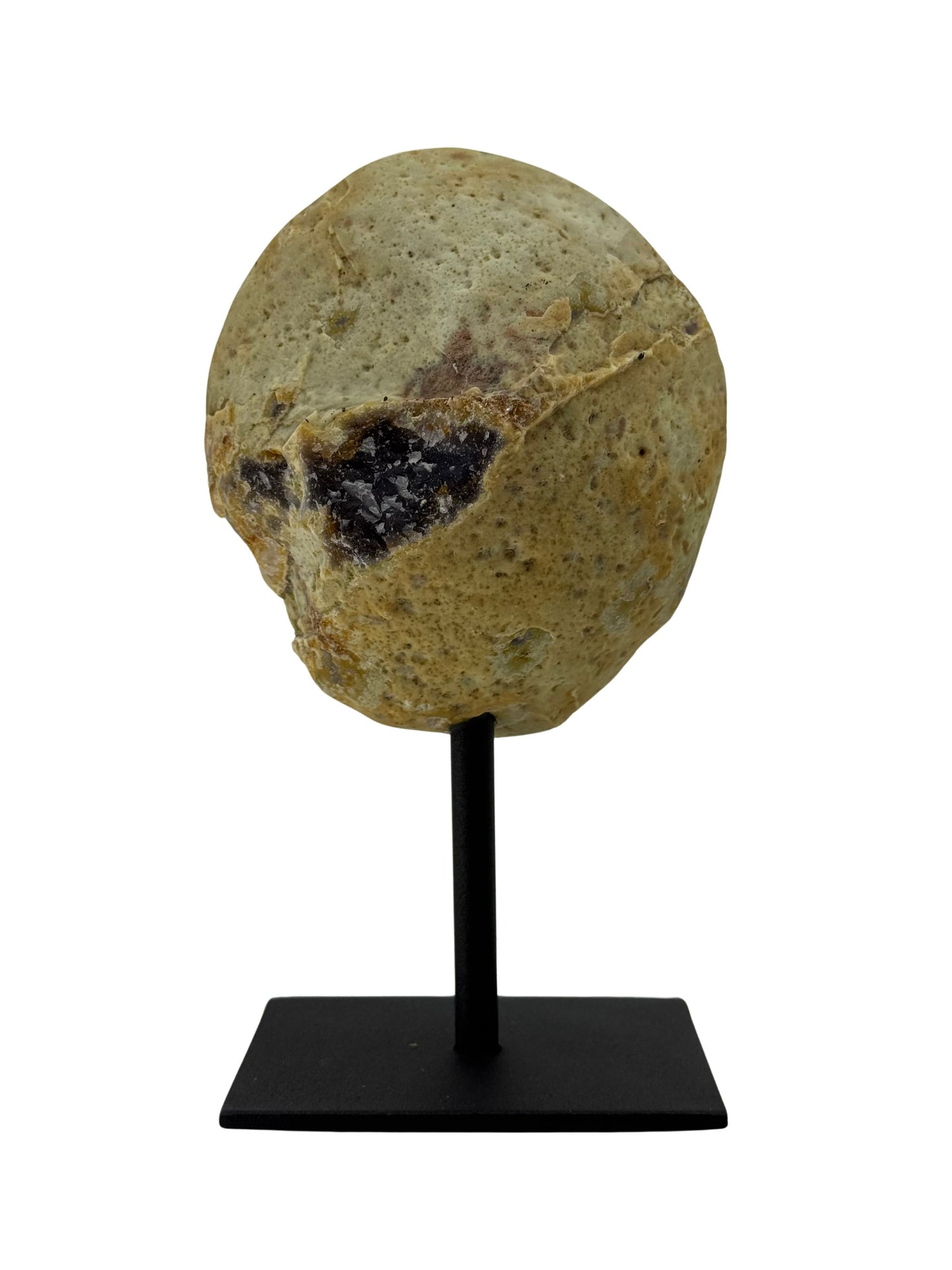 Decorative Agate Geode on stand, mineral from Brazil (6-006)