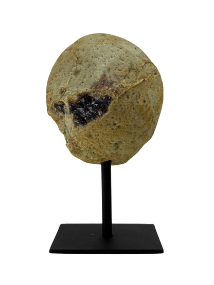 Decorative Agate Geode on stand, mineral from Brazil (6-006)
