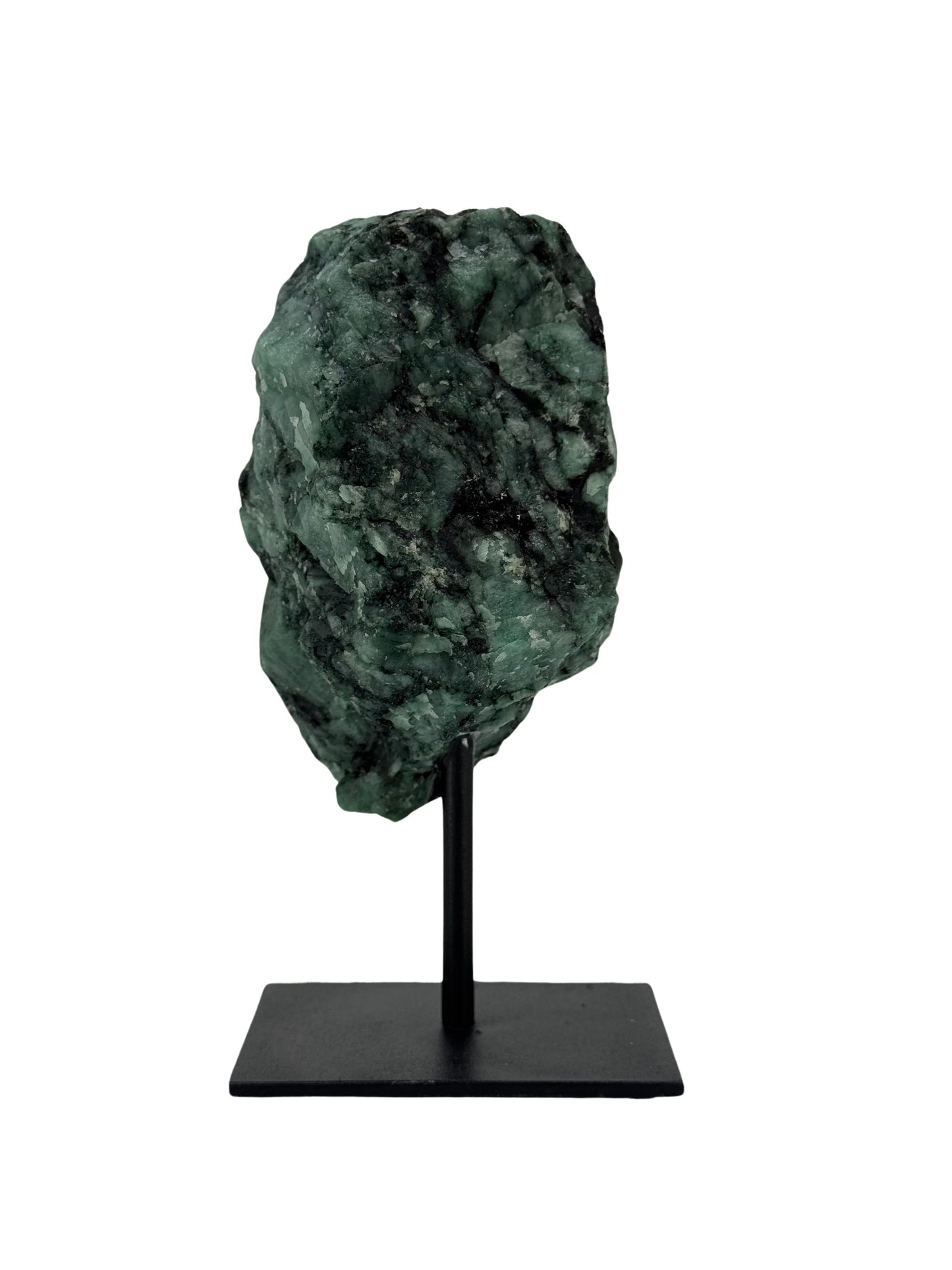 Raw Emerald Crystal on Stand from Brazil