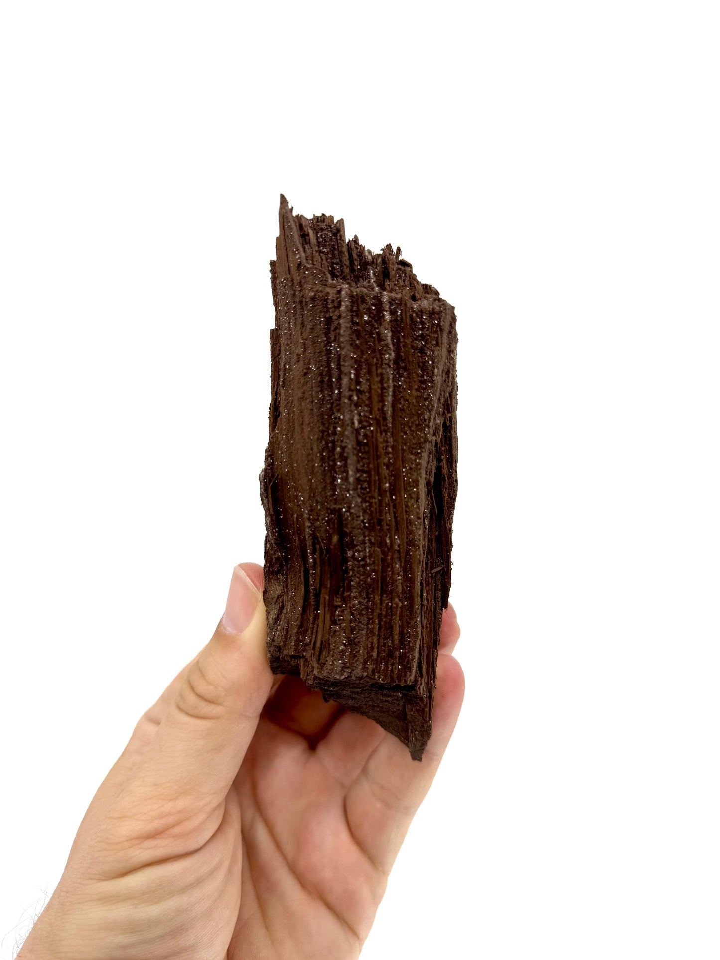 Groot stuk gepermineraliseerd hout bedekt met druzykwarts uit het Eoceen, Duitsland (246 Gram)
