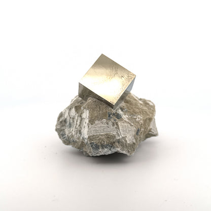 Pyrite on Matrix from Navajún a Natural Cubic Crystal (03)