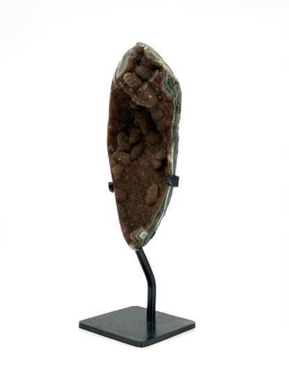 Quartz crystal on Custom Metal Stand from Brazil
