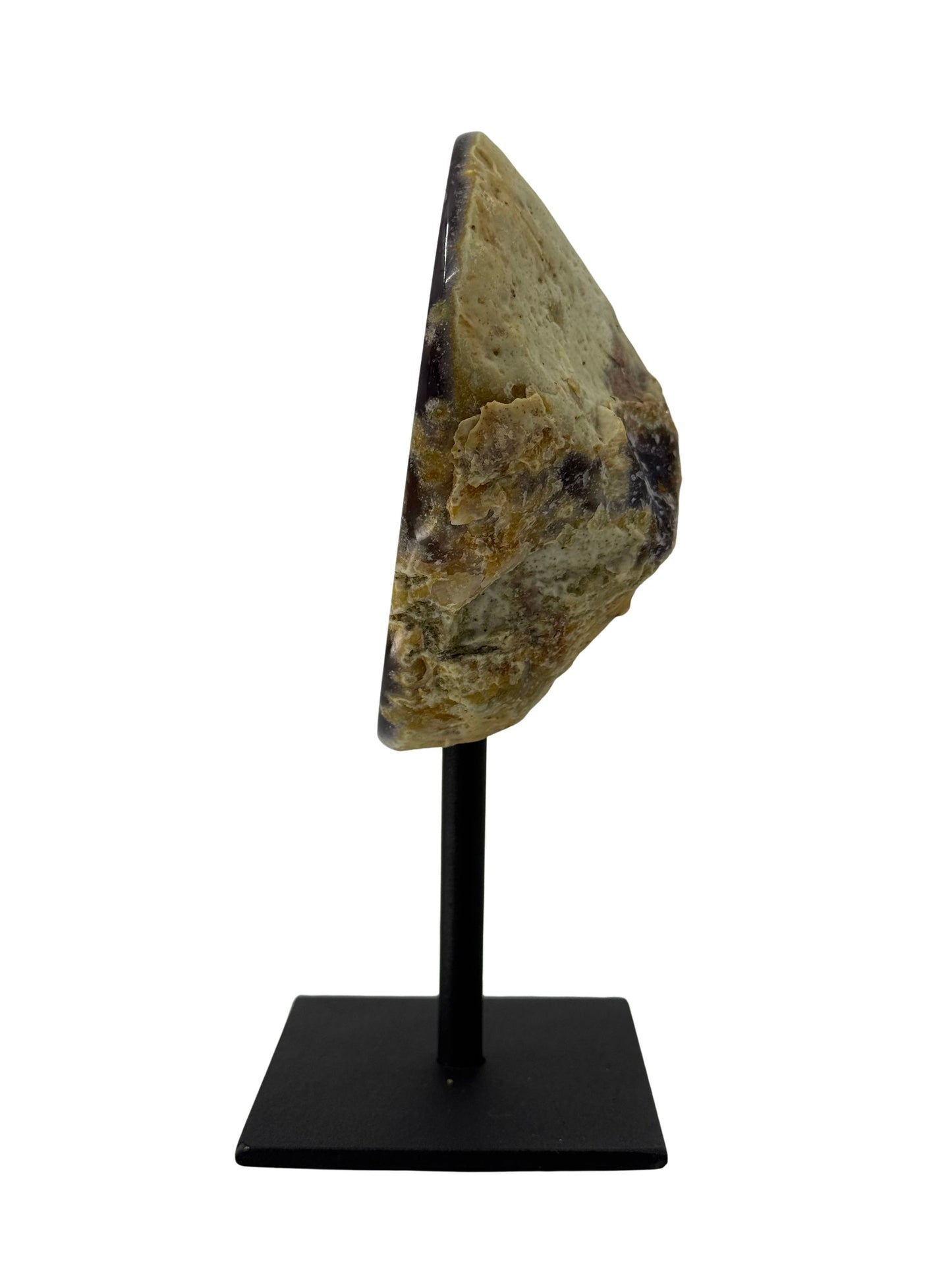Decorative Agate Geode on stand, mineral from Brazil (6-006)