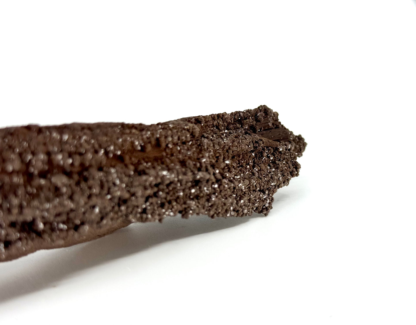 Groot stuk gepermineraliseerd hout bedekt met druzykwarts uit het Eoceen, Duitsland (210 Gram)