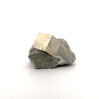 Pyrite on Matrix from Navajún a Natural Cubic Crystal (05)