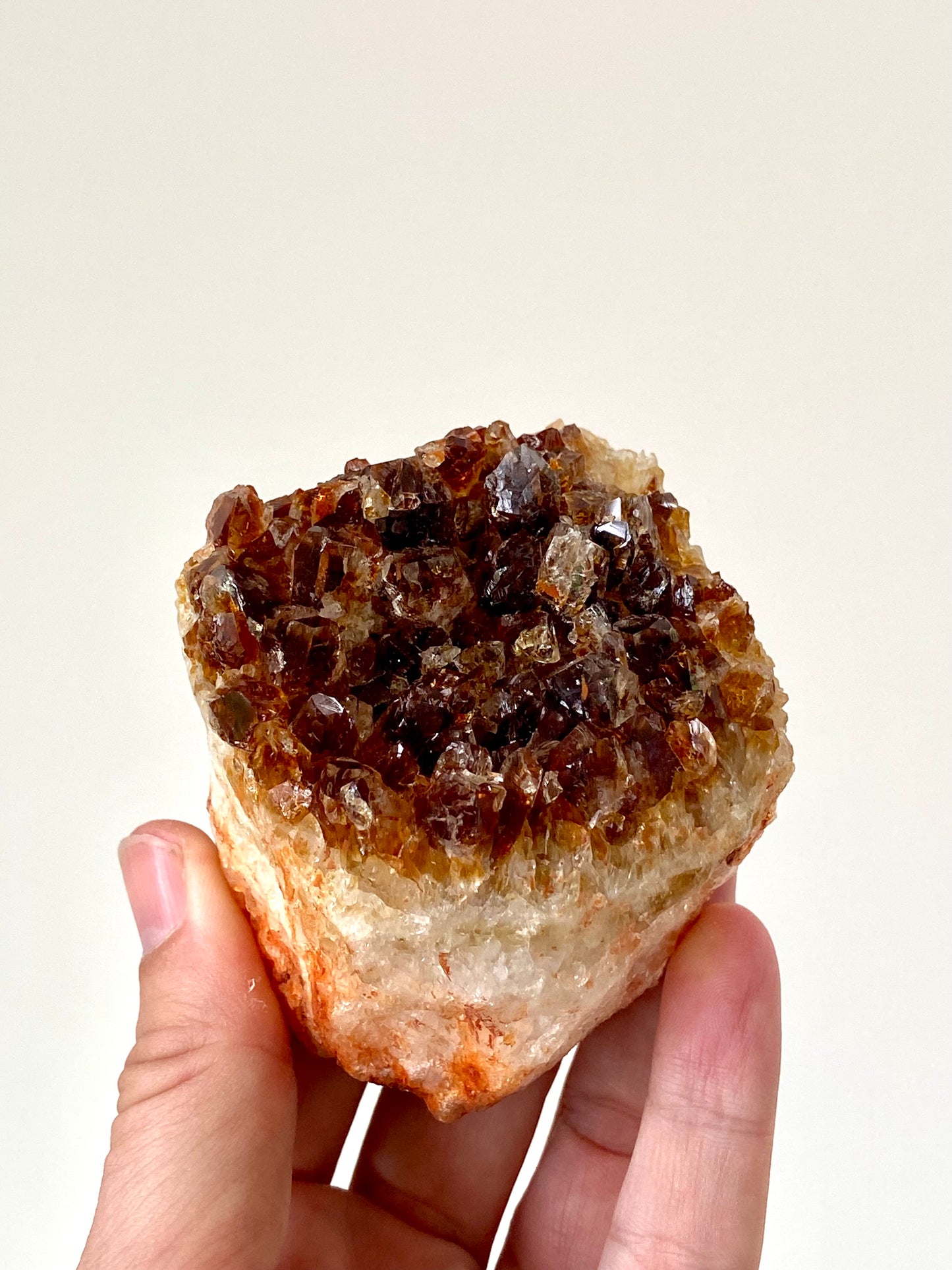 Hitte behandelde Amethist cluster (461 gram) - Uruguay