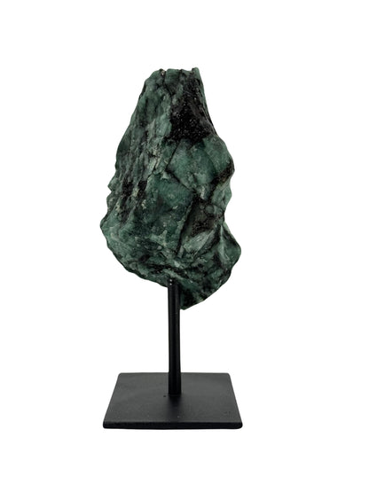 Raw Emerald Crystal on Stand from Brazil