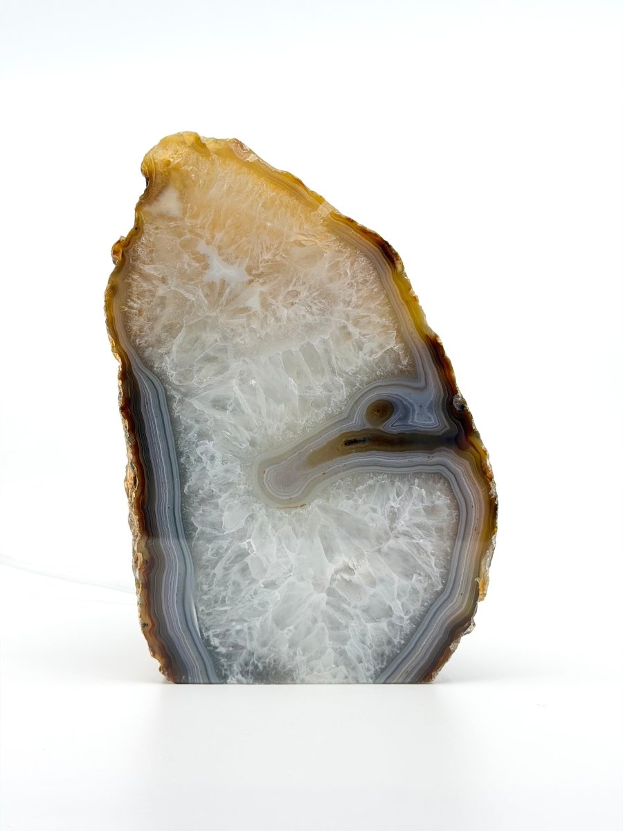 Agate Geode Lamp | 6.70" - FossilsAndMore