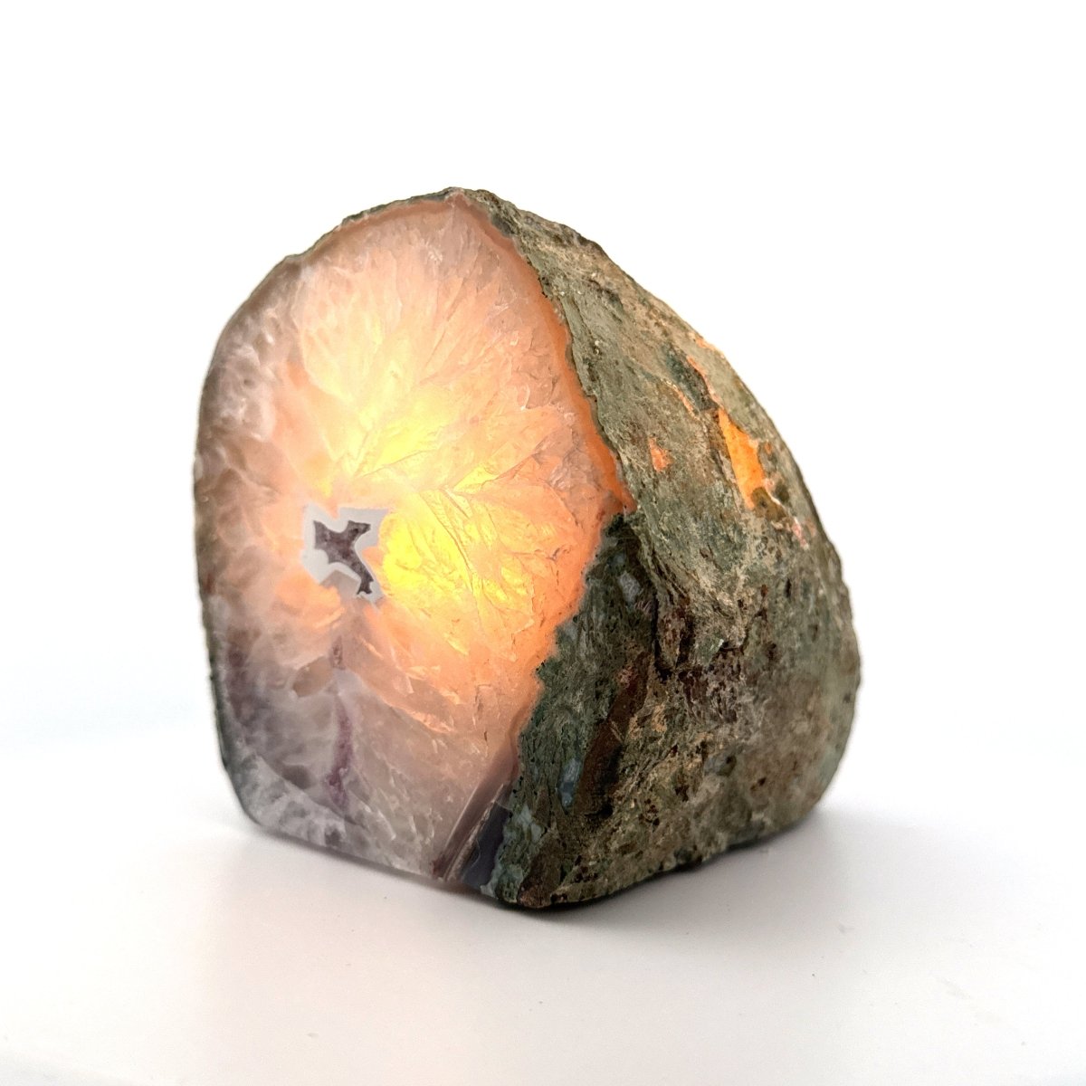Agate Geode tealight holder - FossilsAndMore