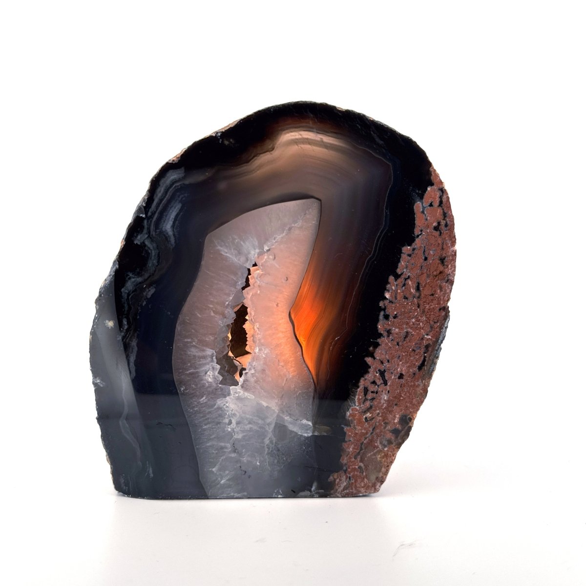 Agate Geode tealight holder - FossilsAndMore