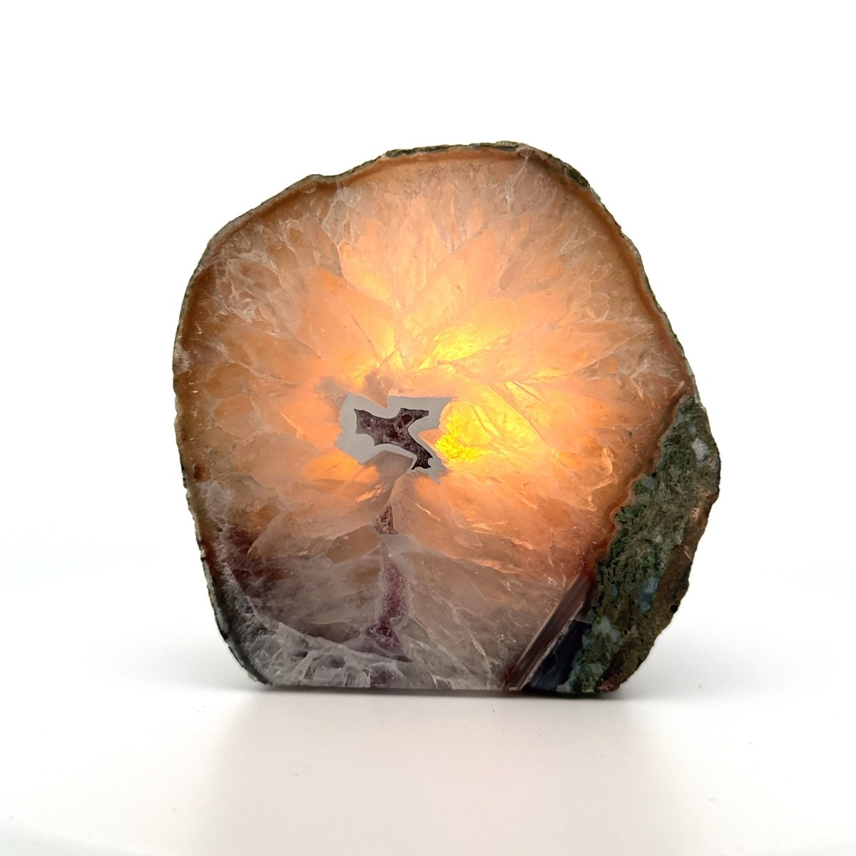 Agate Geode tealight holder - FossilsAndMore