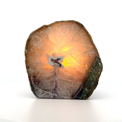 Agate Geode tealight holder - FossilsAndMore