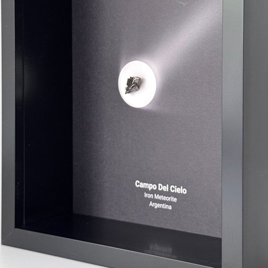 Campo del Cielo Meteorite Fragment in Large Deep Box Frame - FossilsAndMore