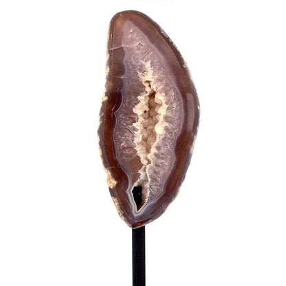 Decorative Agate Geode on stand, mineral - Brazil - FossilsAndMore