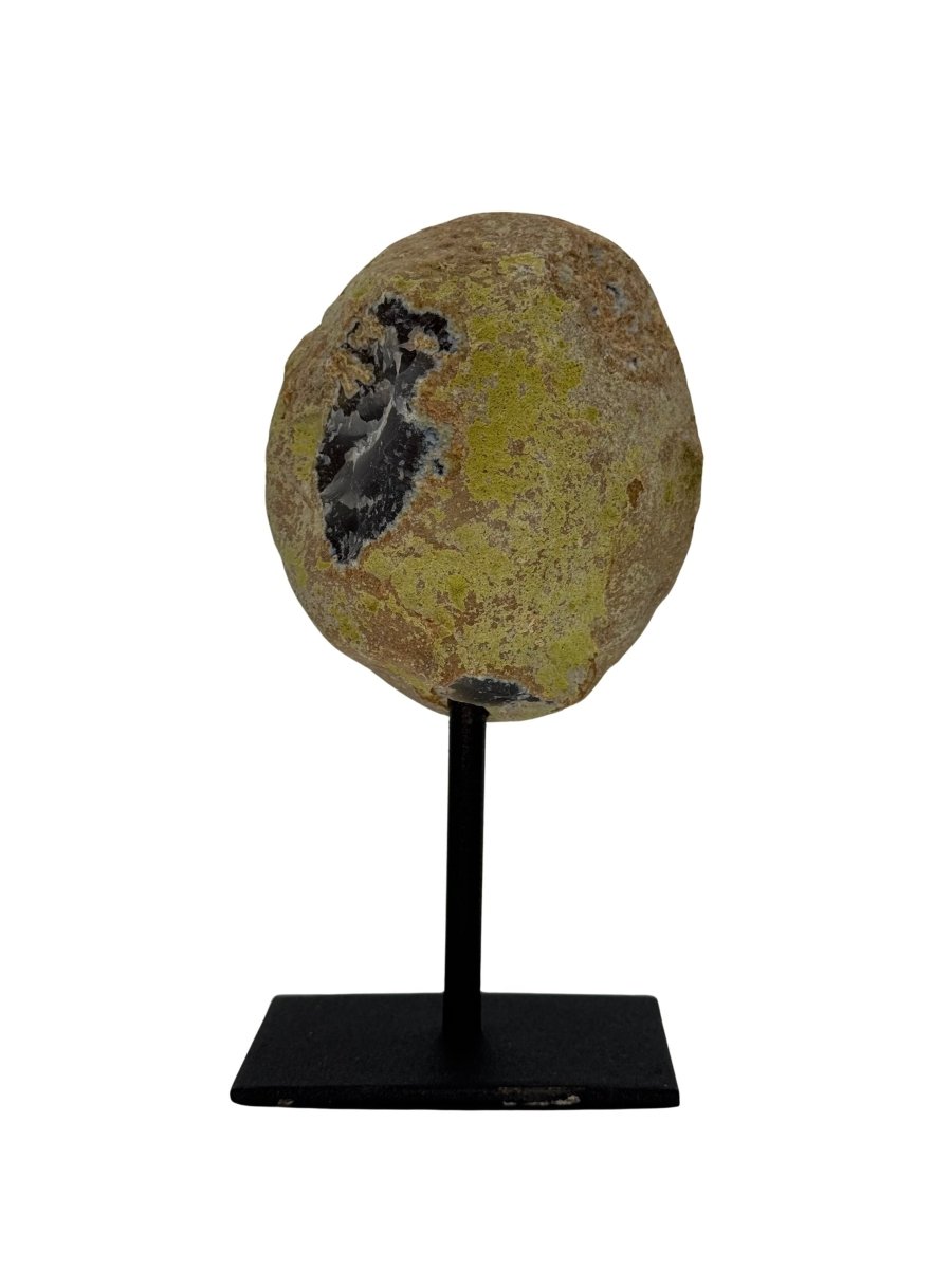 Decorative Agate Geode on stand, mineral from Brazil (6 - 001) - FossilsAndMore
