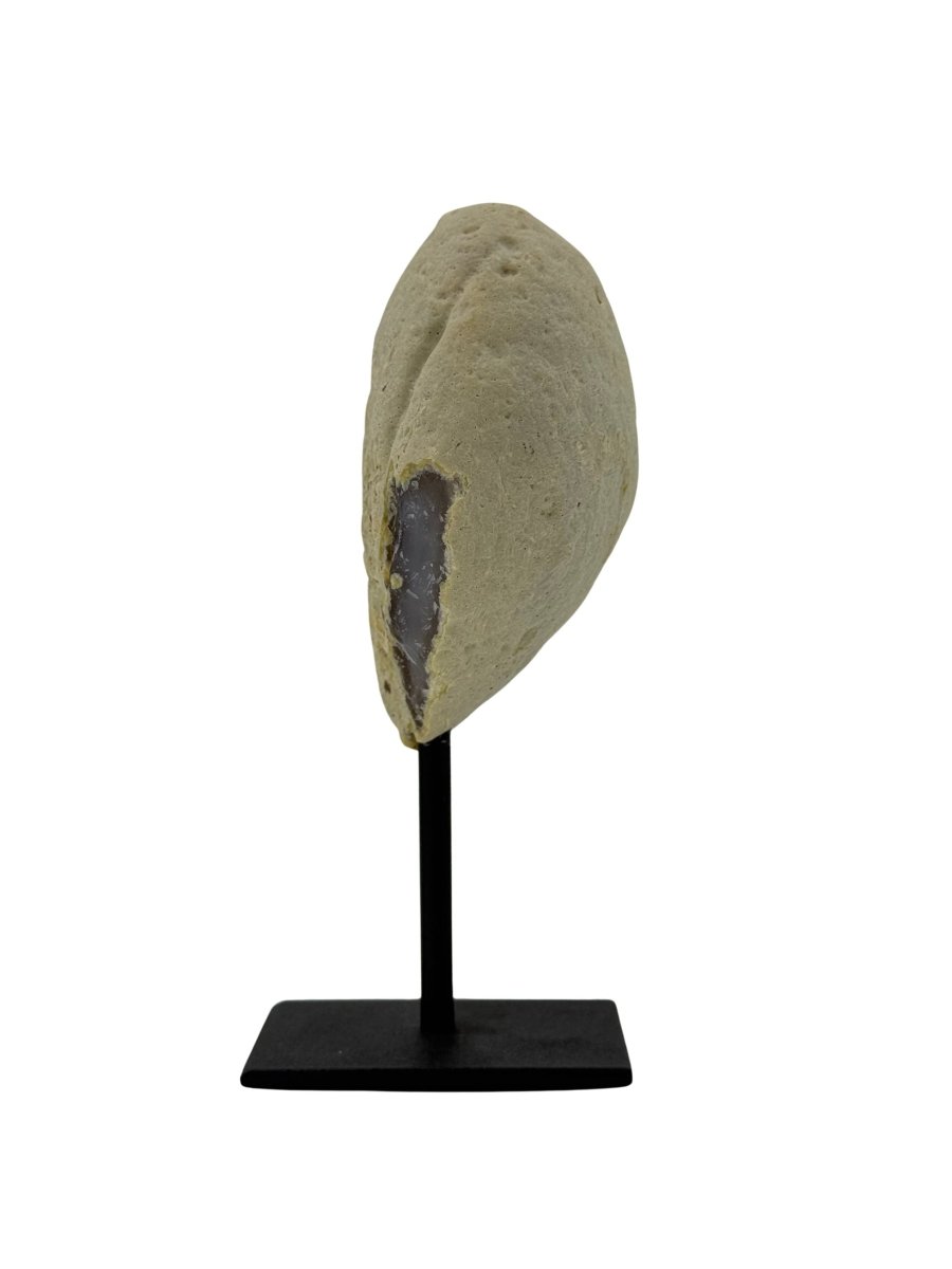 Decorative Agate Geode on stand, mineral from Brazil (6 - 004) - FossilsAndMore