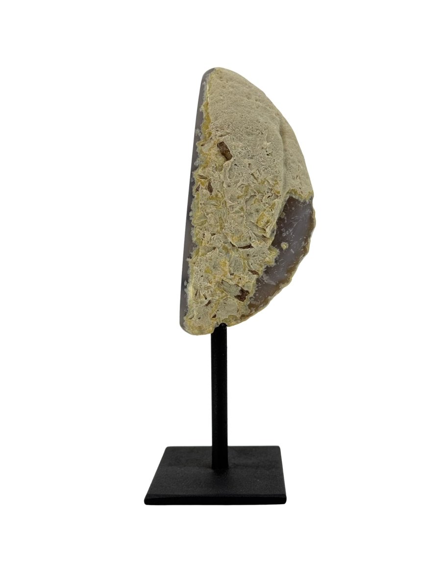 Decorative Agate Geode on stand, mineral from Brazil (6 - 004) - FossilsAndMore