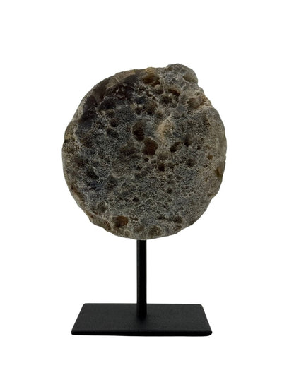 Decorative Agate Geode on stand, mineral from Brazil (6 - 005) - FossilsAndMore