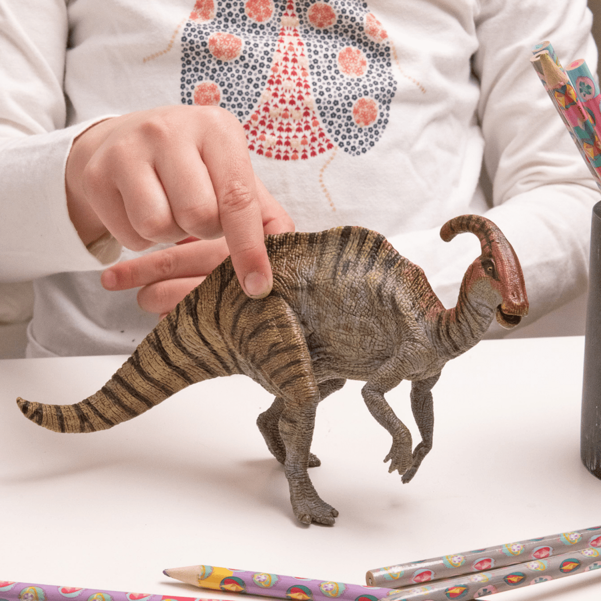 Parasaurolophus figure from Papo - FossilsAndMore