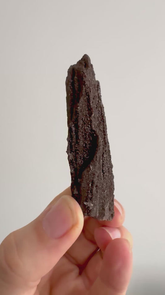 Gepermineraliseerd hout bedekt met druzykwarts (3,30 inch) uit het Eoceen, Duitsland