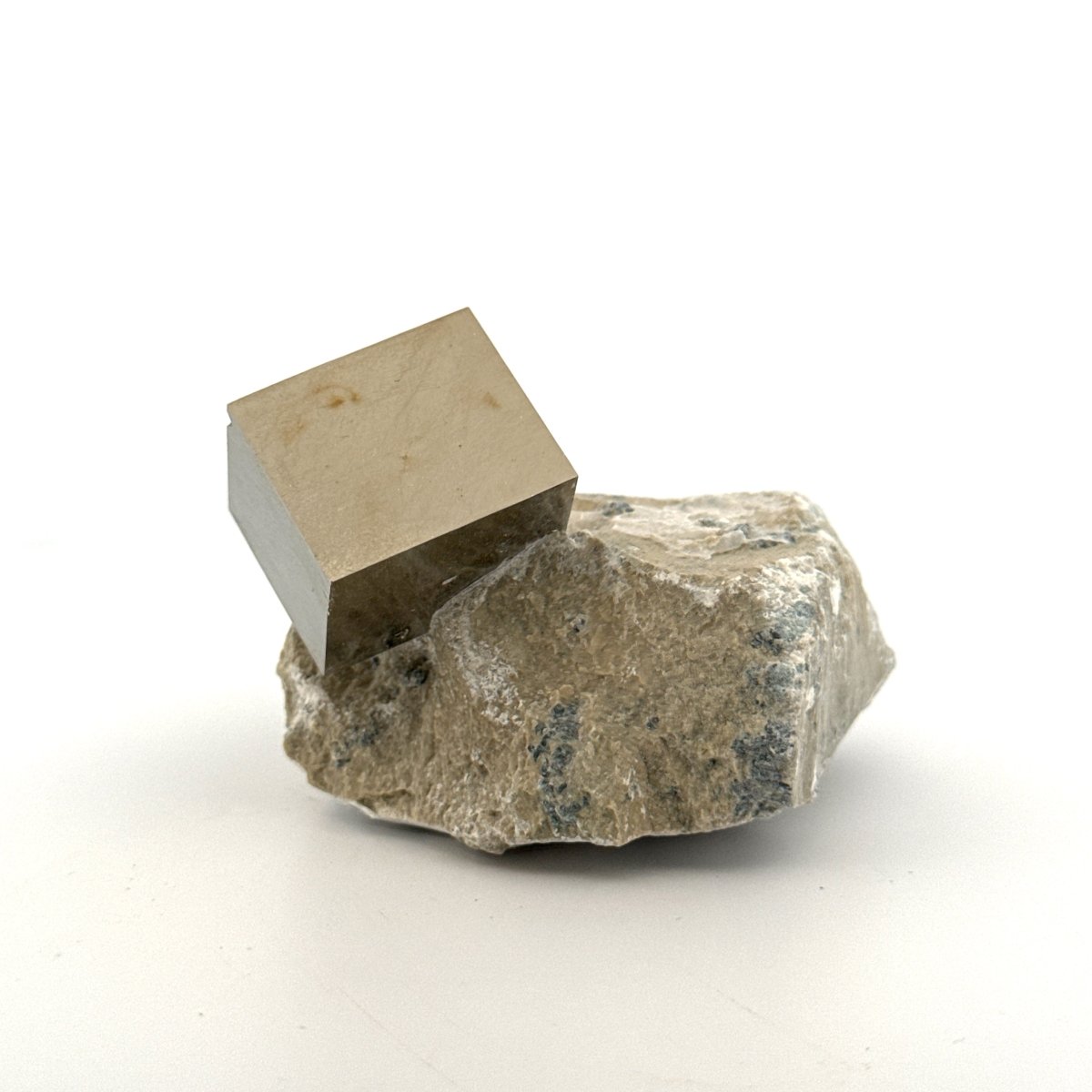 Pyrite on Matrix from Navajún a Natural Cubic Crystal (02) - FossilsAndMore
