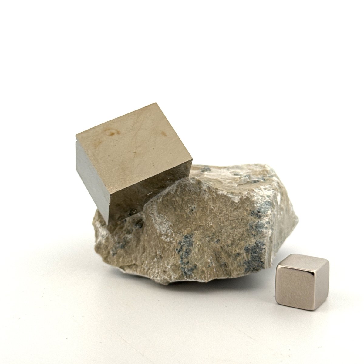 Pyrite on Matrix from Navajún a Natural Cubic Crystal (02) - FossilsAndMore