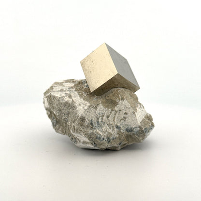 Pyrite on Matrix from Navajún a Natural Cubic Crystal (03) - FossilsAndMore