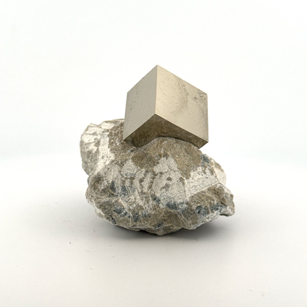 Pyrite on Matrix from Navajún a Natural Cubic Crystal (03) - FossilsAndMore