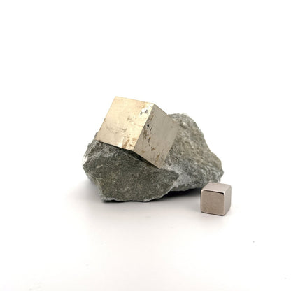 Pyrite on Matrix from Navajún a Natural Cubic Crystal (05) - FossilsAndMore