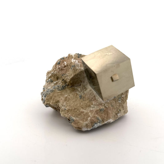 Pyrite on Matrix from Navajún a Natural Cubic Crystal (06) - FossilsAndMore