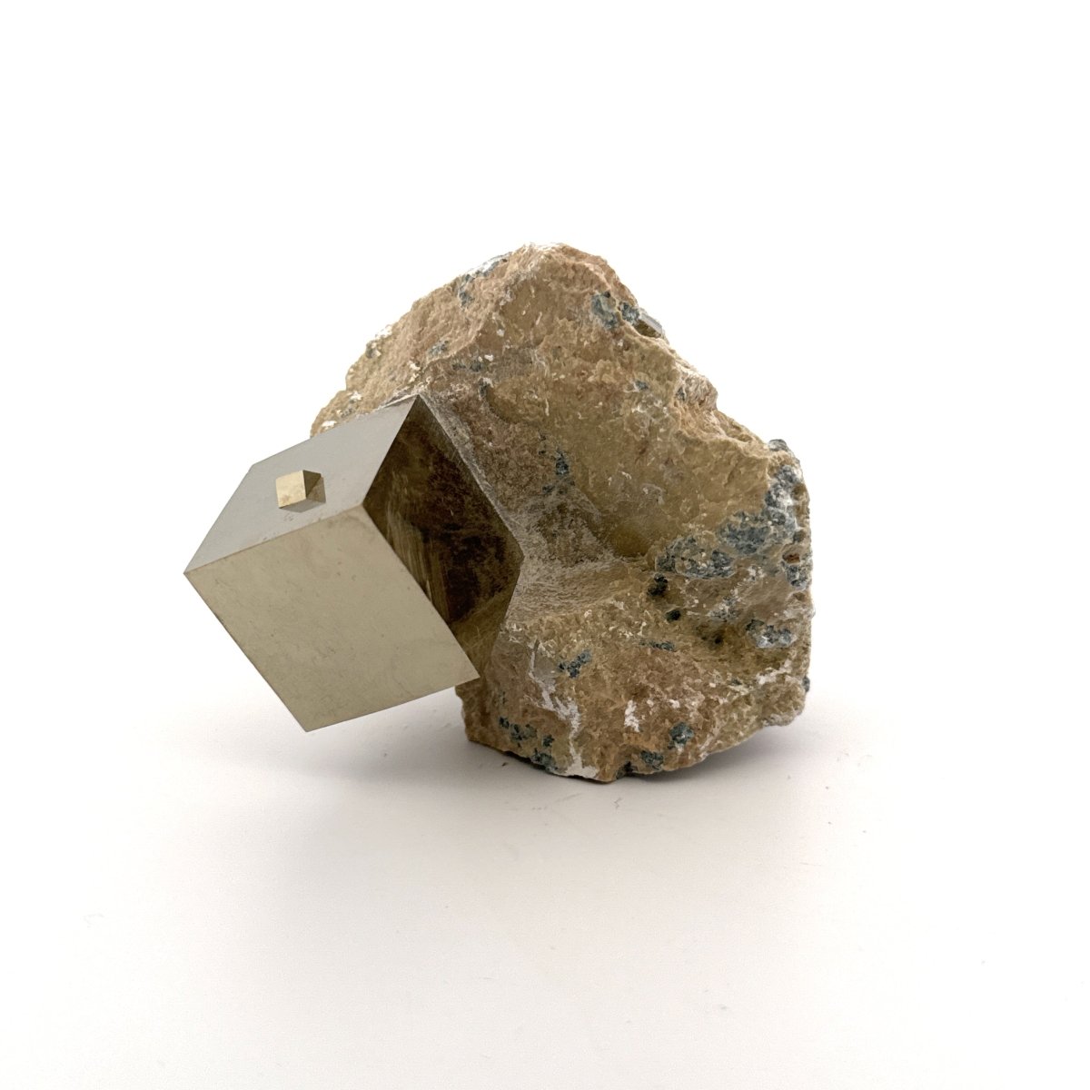 Pyrite on Matrix from Navajún a Natural Cubic Crystal (06) - FossilsAndMore