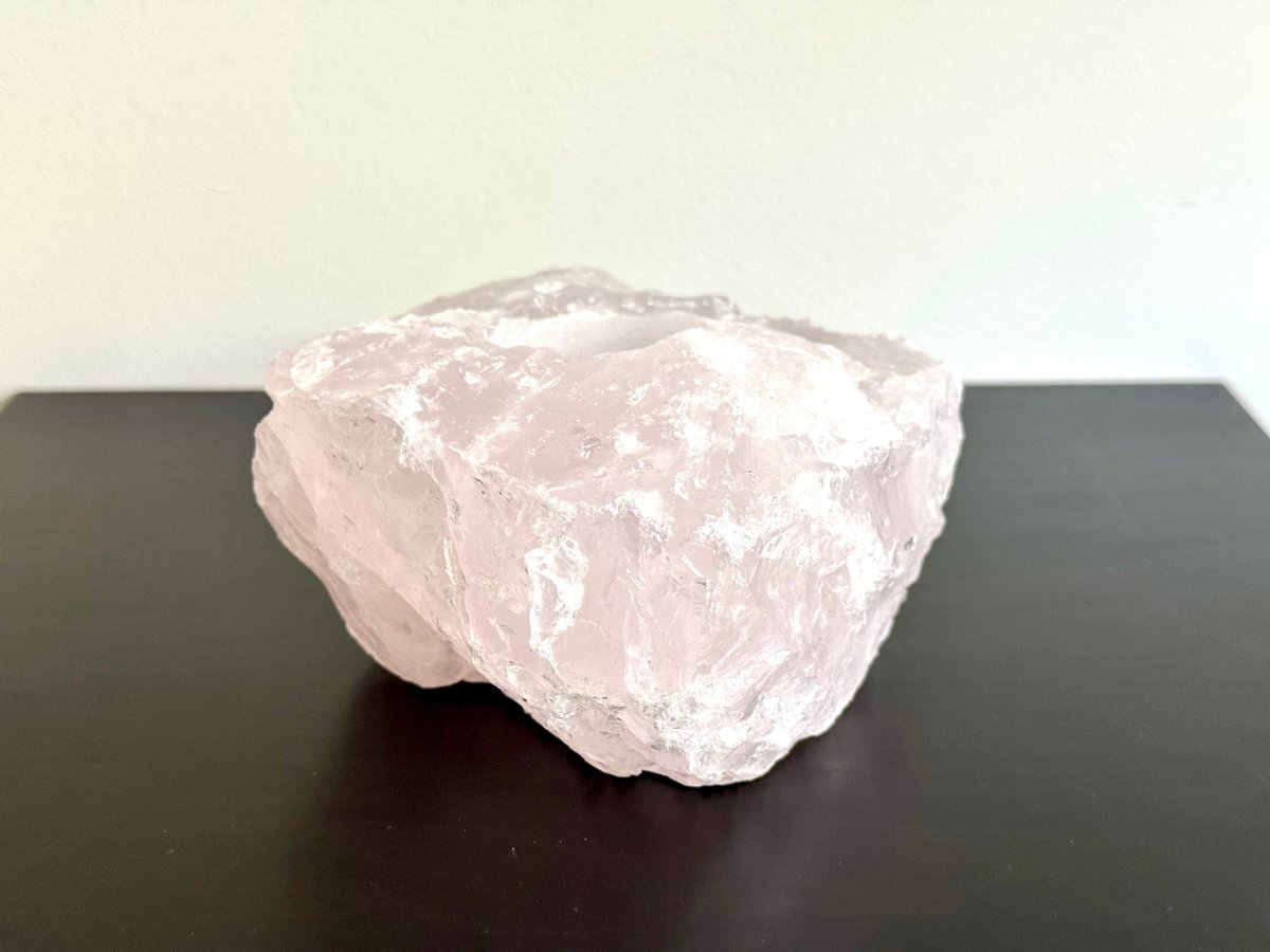 Rose Quartz Tealight Holder - FossilsAndMore