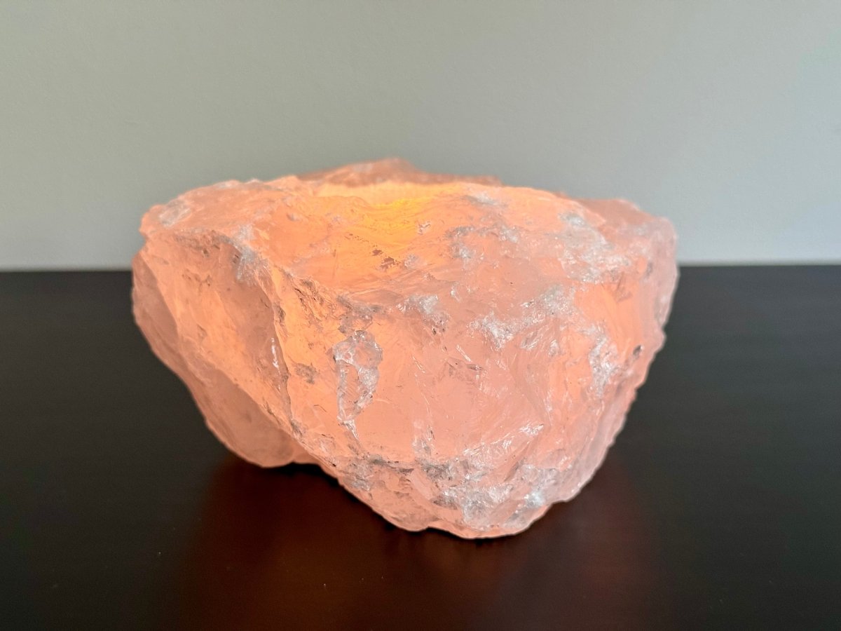 Rose Quartz Tealight Holder - FossilsAndMore